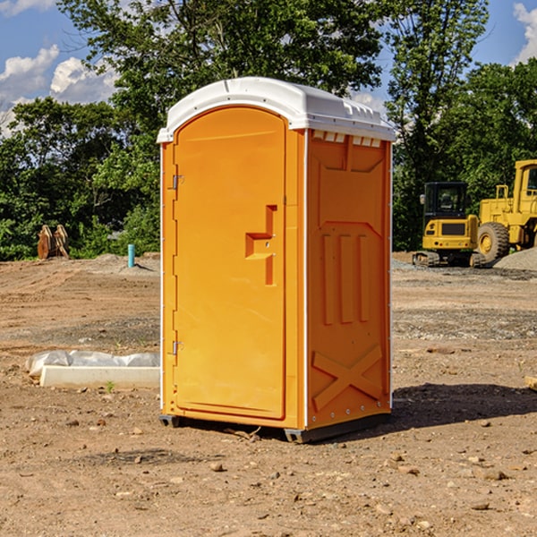 how often are the porta potties cleaned and serviced during a rental period in Garnet California